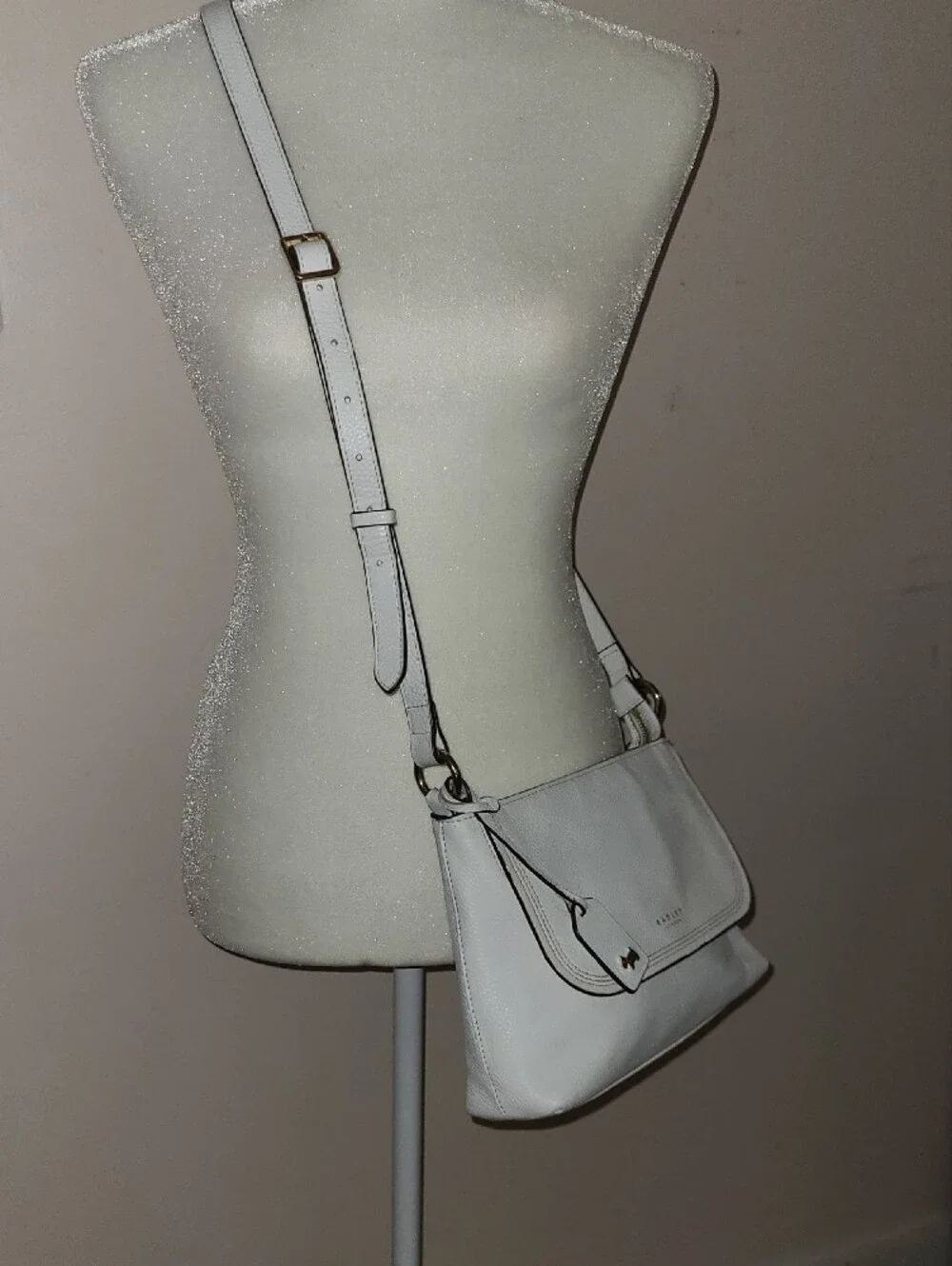 Radley London White Soft Grain Leather Crossbody Bag